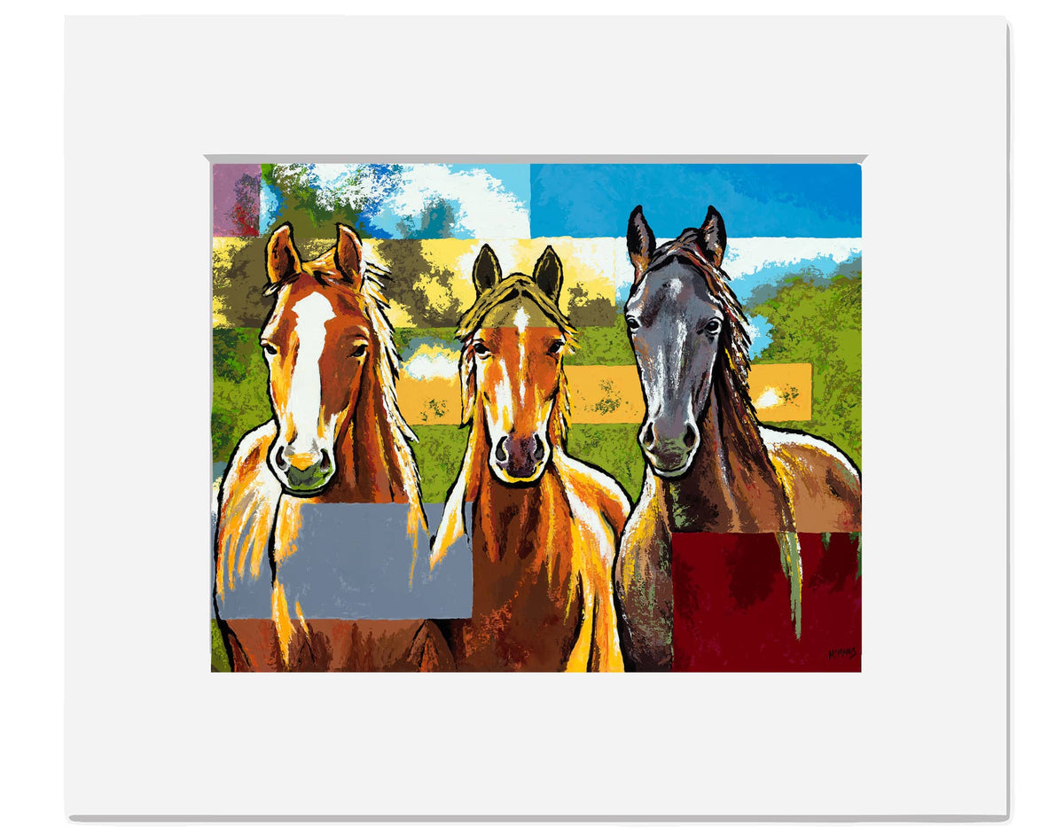 Three Wild Horses