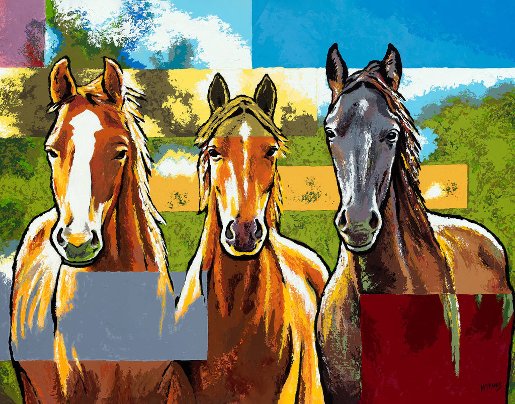 Three Wild Horses